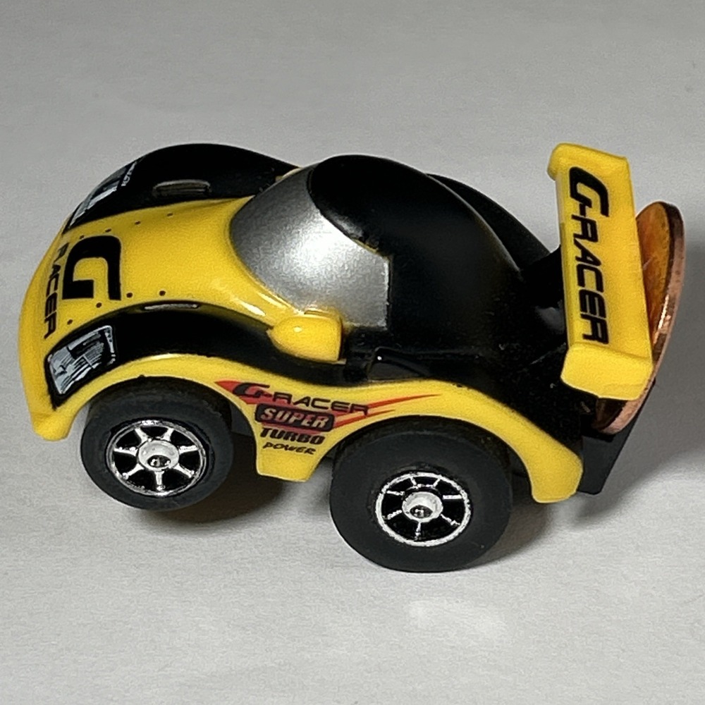 Vintage 1990s Silverlit Nano Autos G-Racer NO.069 Yellow Black Penny Racer Toy